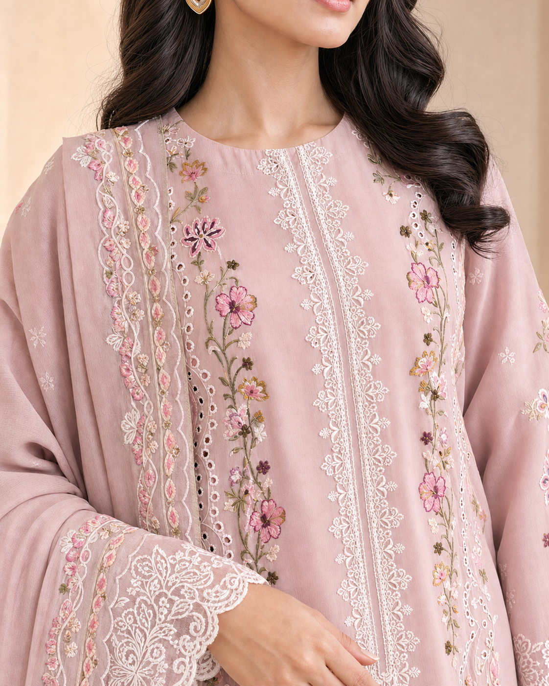 3 Piece Embroidered Lawn Suit