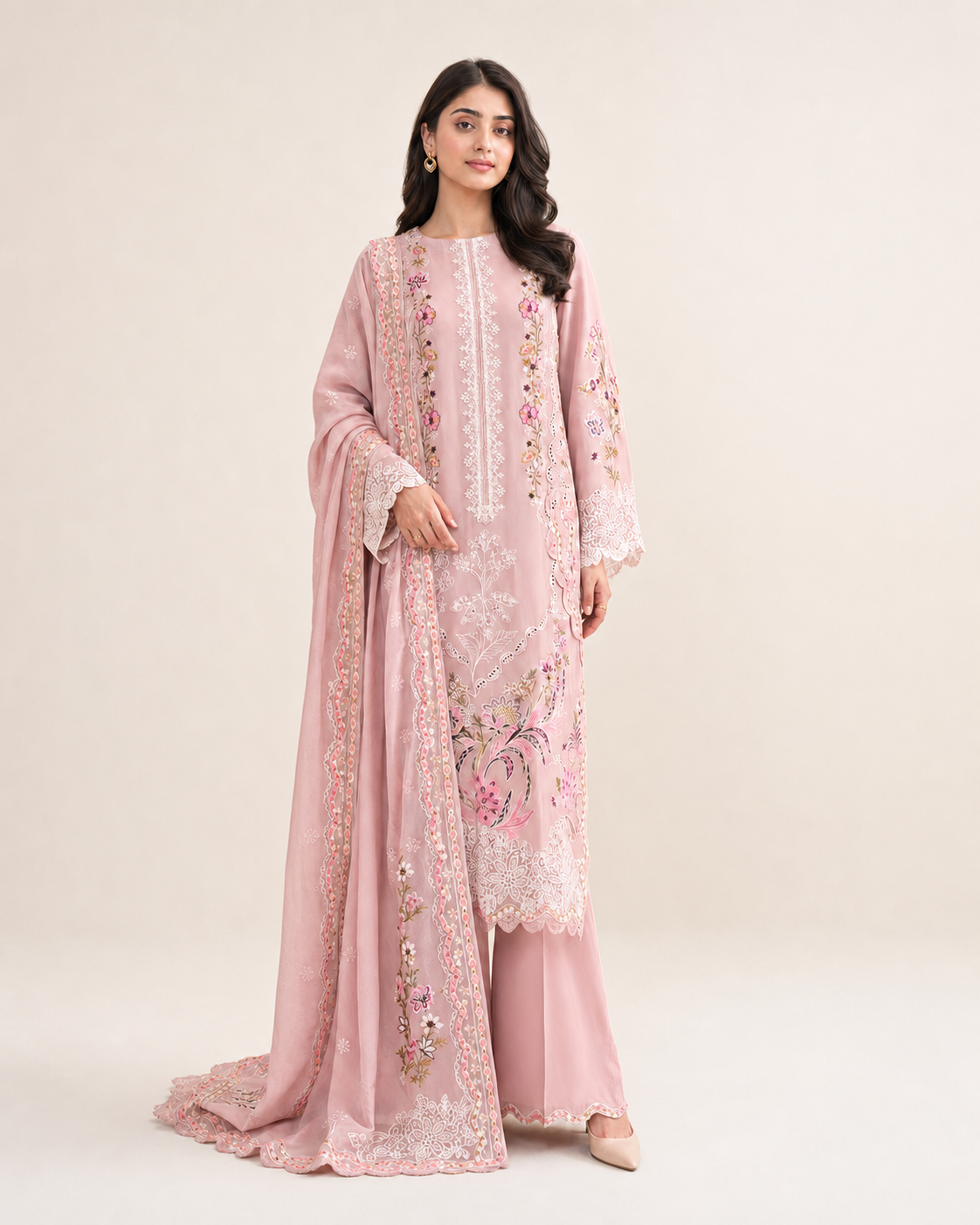 3 Piece Embroidered Lawn Suit