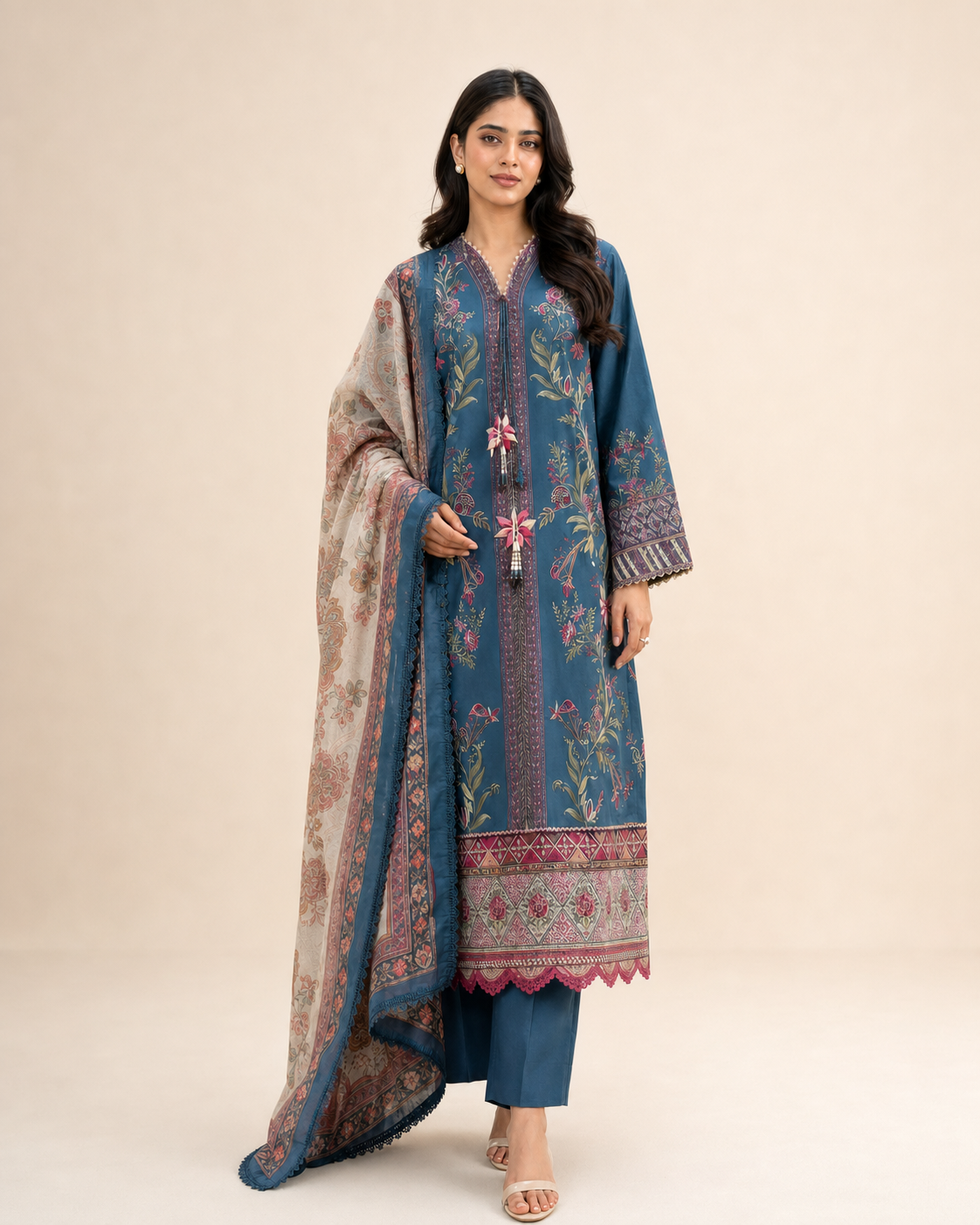 3 Piece Embroidered Lawn Suit