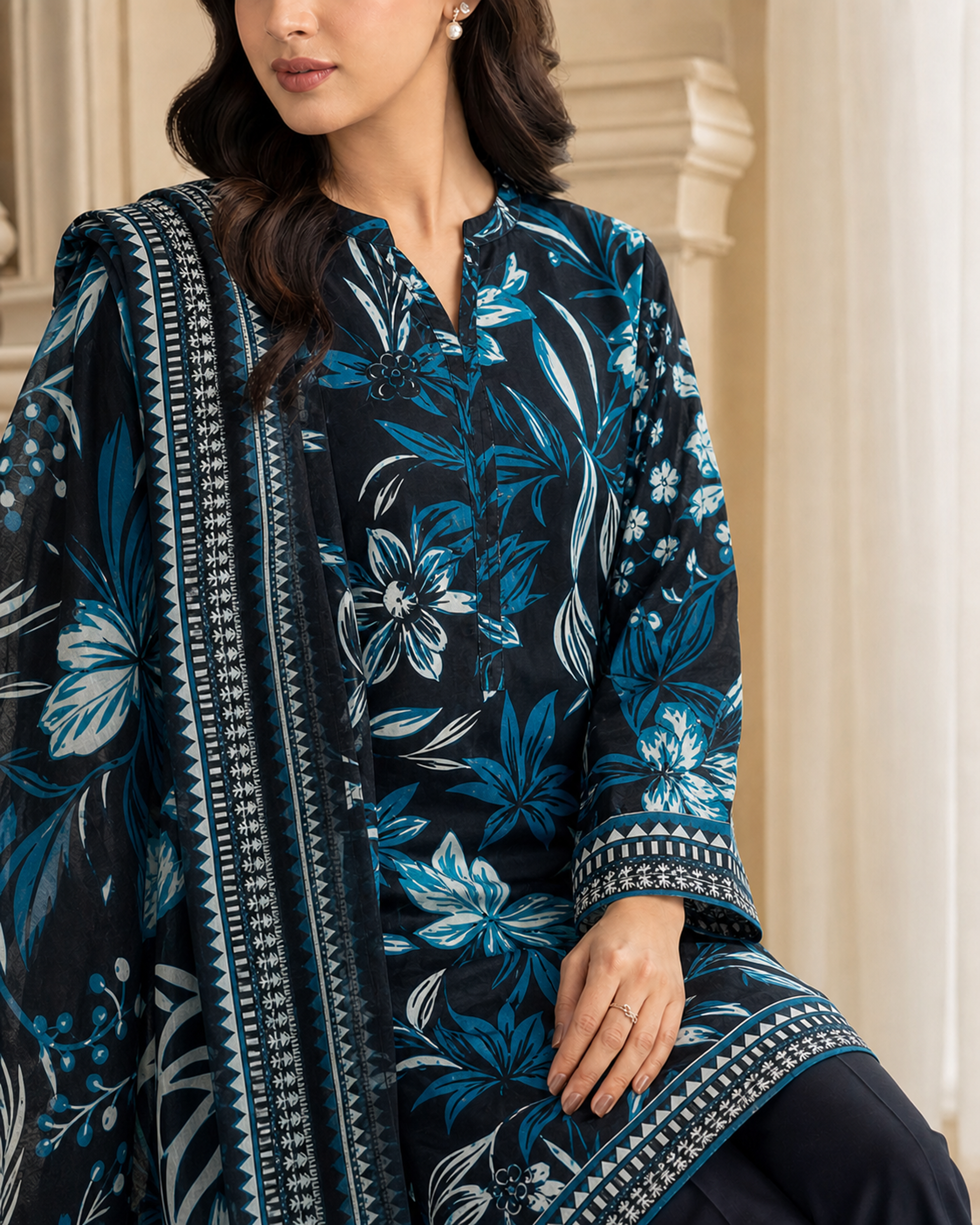 3 Piece Printed Lawn Suit