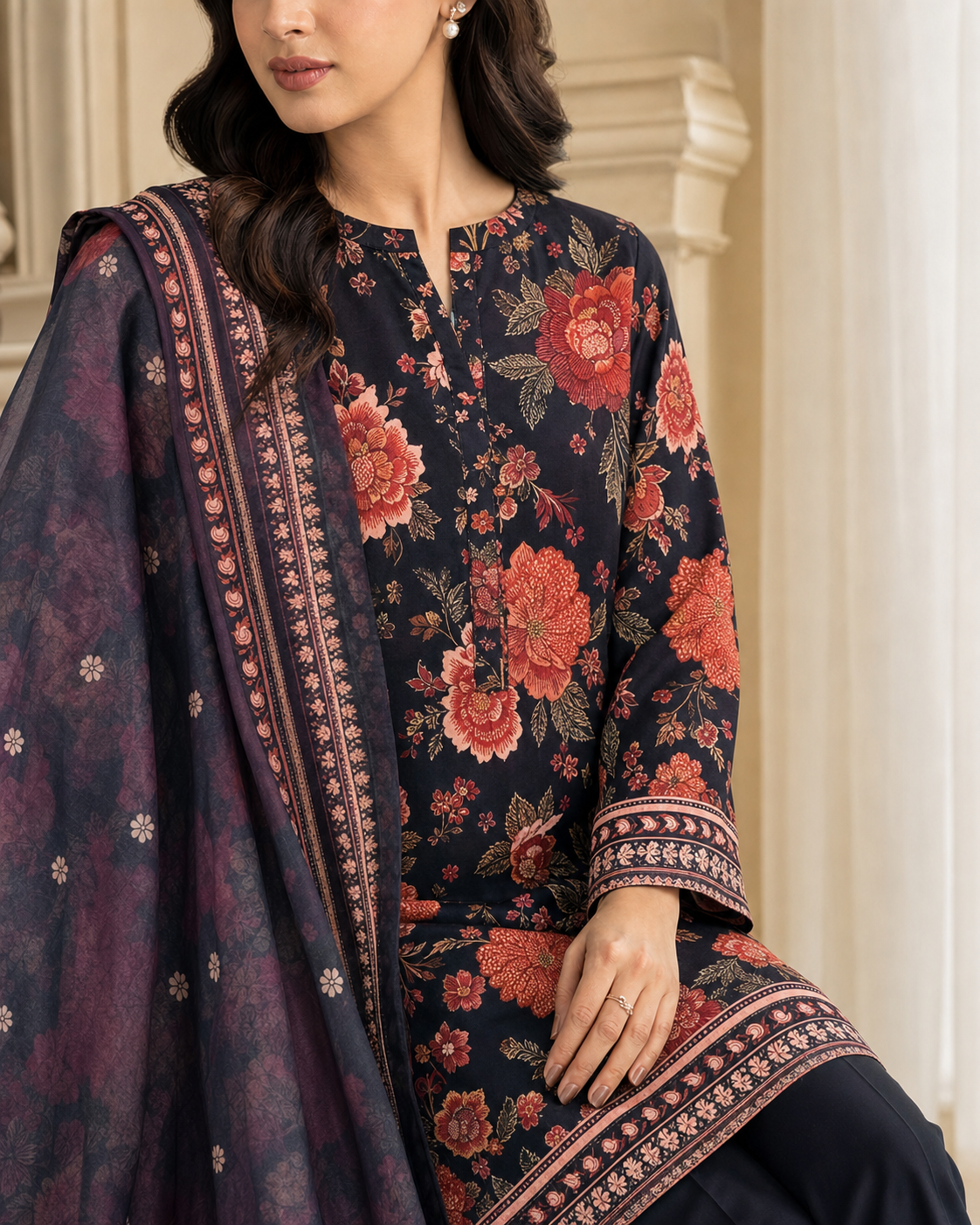 3 Piece Printed Lawn Suit