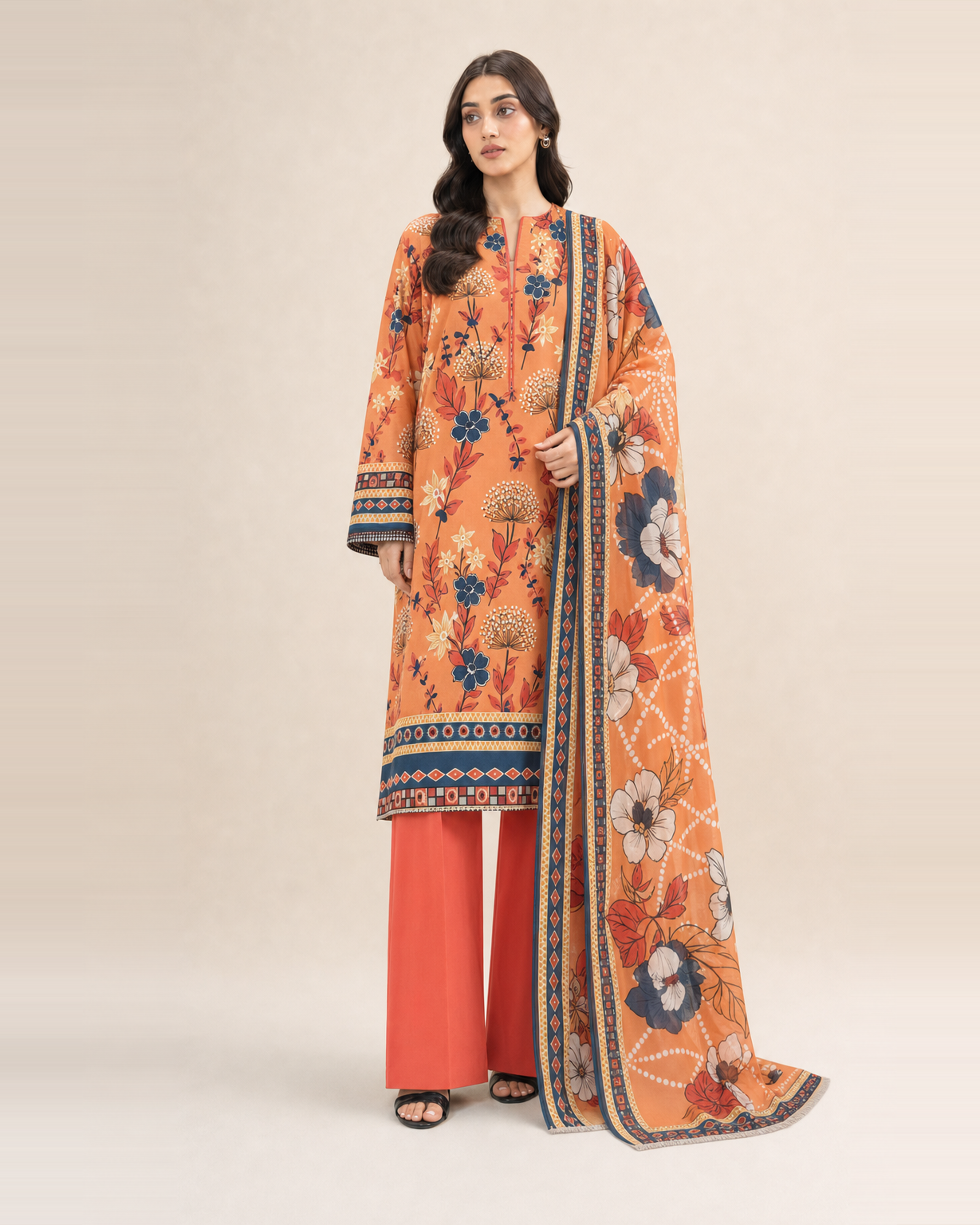 3 Piece Printed Lawn Suit