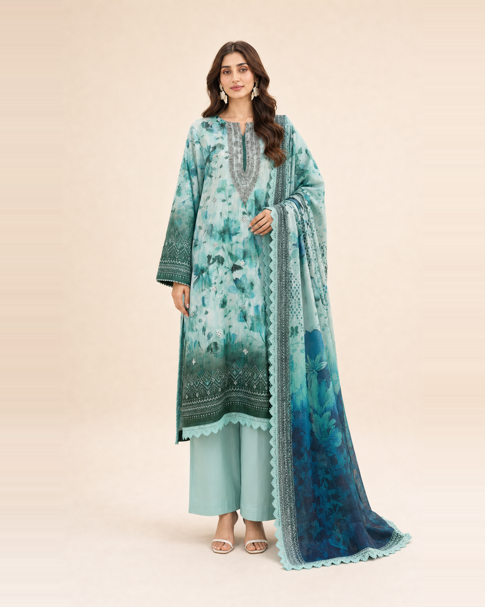 3 Piece Printed Lawn Suit