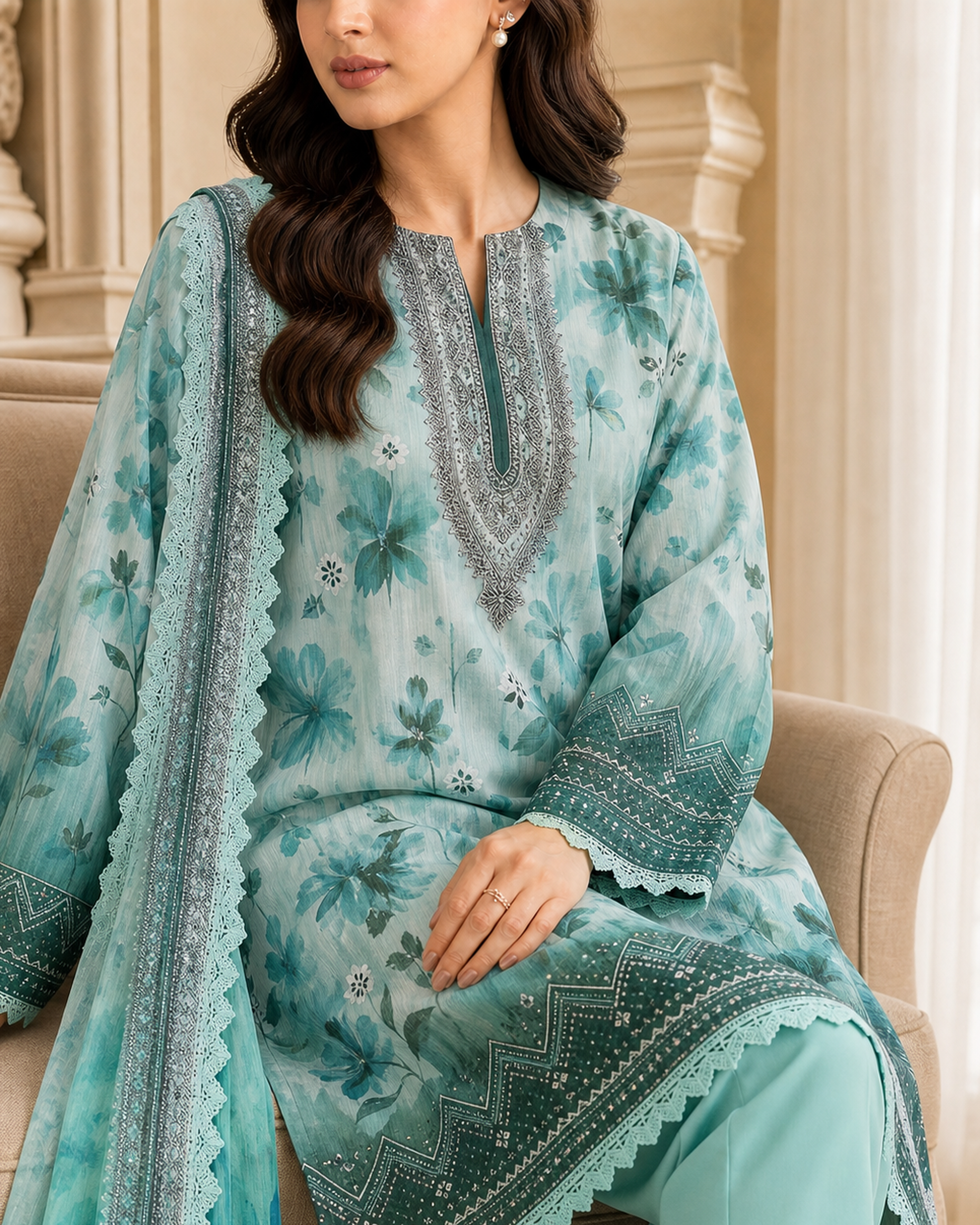 3 Piece Printed Lawn Suit