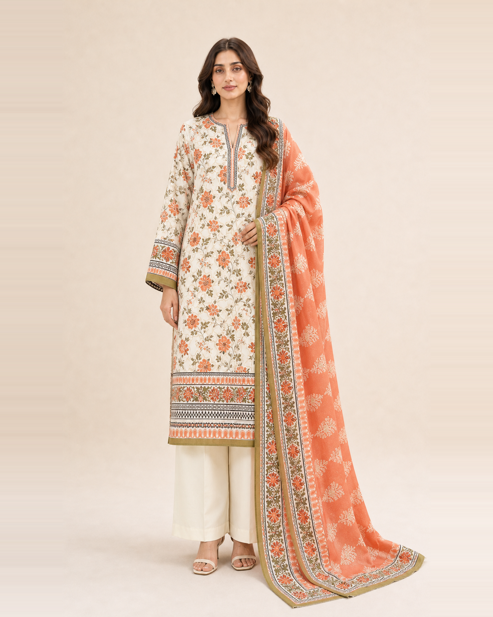 3 Piece Printed Lawn Suit