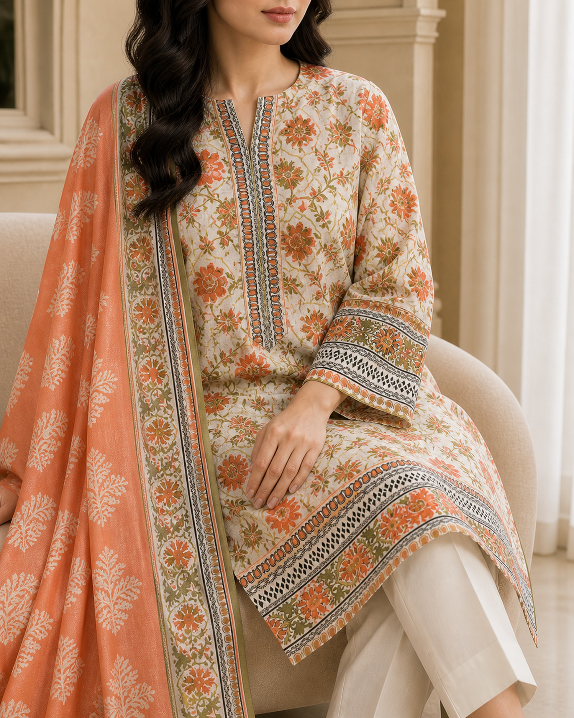 3 Piece Printed Lawn Suit
