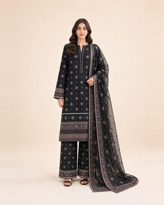 3 Piece Printed Lawn Suit
