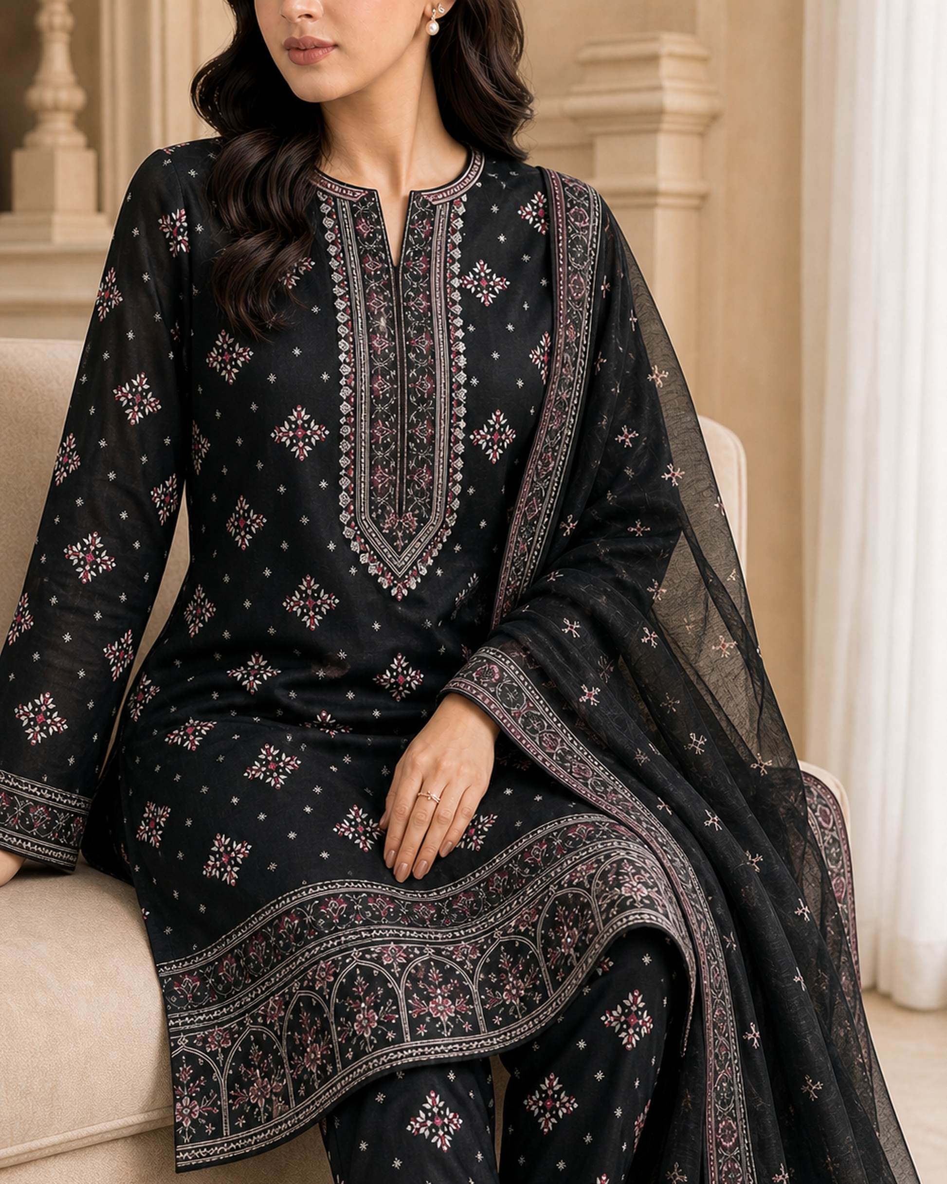 3 Piece Printed Lawn Suit