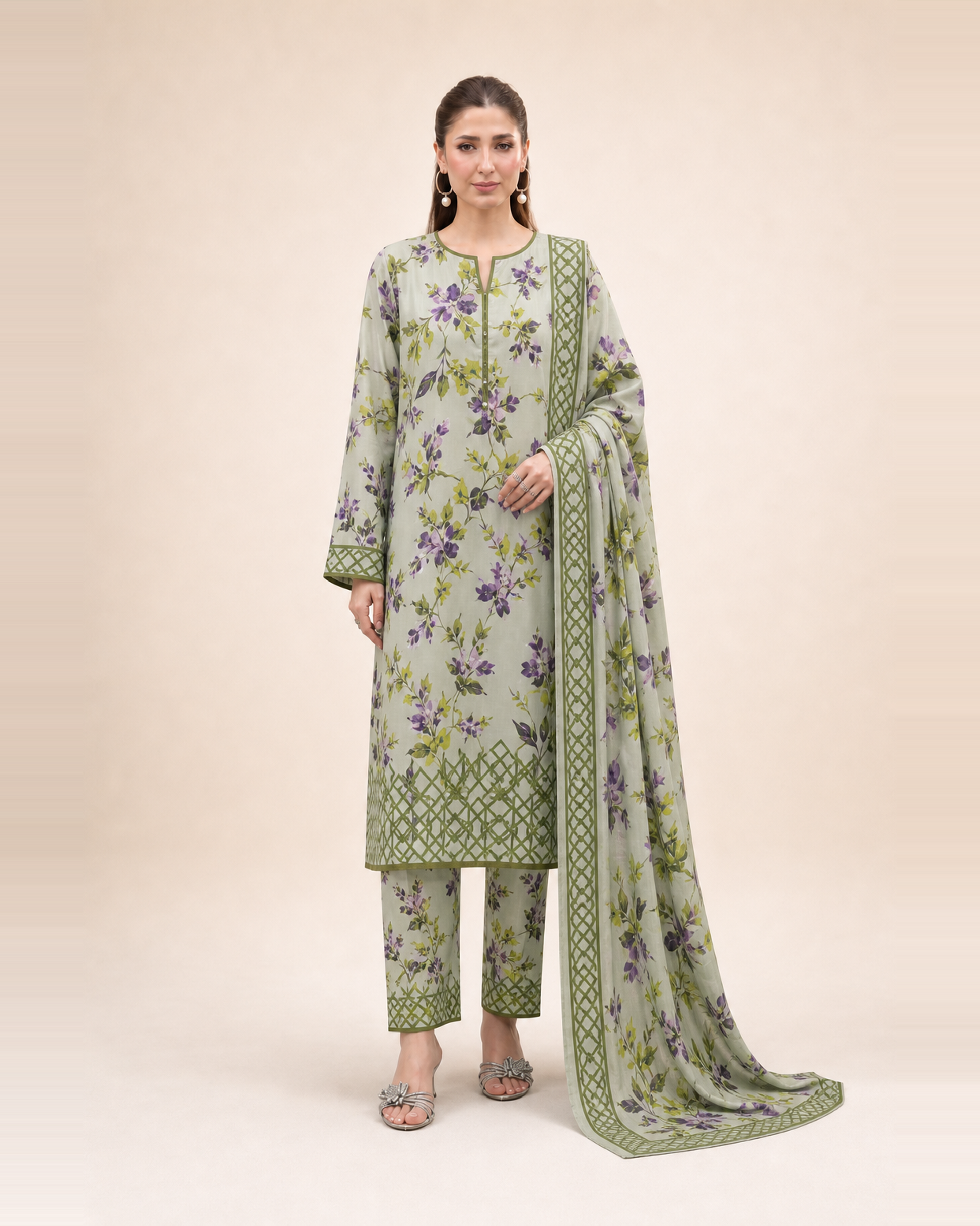 3 Piece Printed Lawn Suit